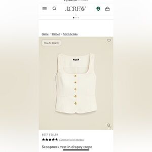 Jcrew Scoopneck in Drapey crepe, New with tag sz 00P